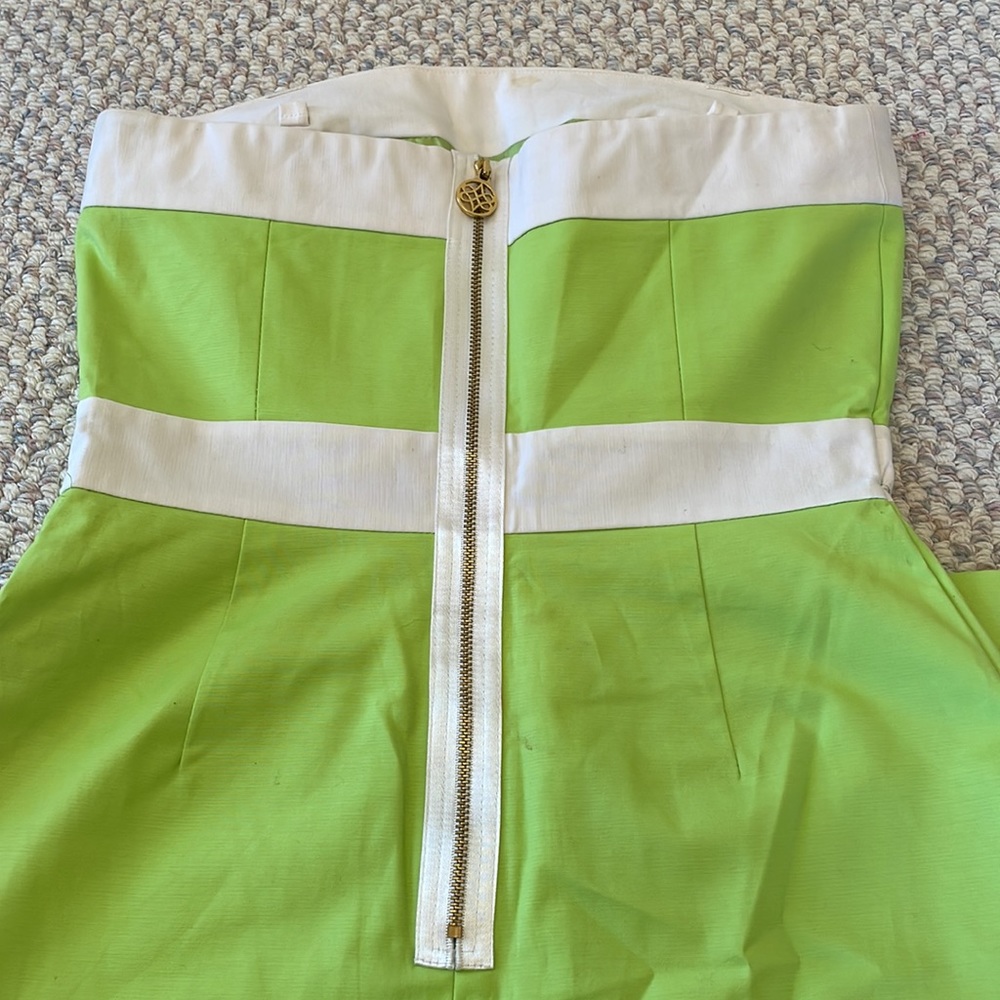 Lime color dress - Picture 3 of 4